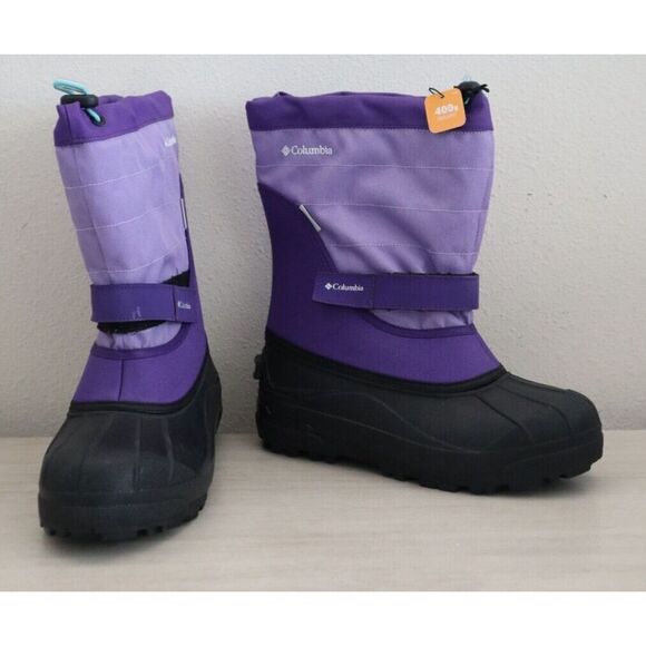 Columbia Big Kids' 6 Women's 7.5 Purple Columbia Powerbug Plus II Winter Boots - Picture 1 of 11